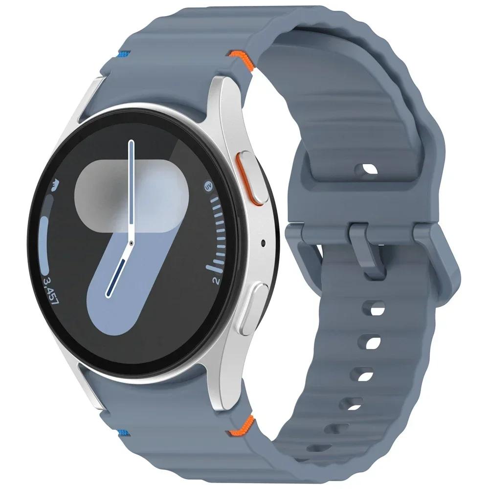Silicone Sport Belt Bracelet Correa For Samsung Galaxy Watch 7 Band FE/5 Pro/6/4 Classic 44mm 40mm Galaxy Watch 7 Strap