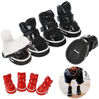 Wodoodporne buty dla psów dla małych średnich psów i kotów Zimowe ciepłe buty śnieżne dla szczeniaków Outdoor Regulowane buty dla psów Chihuahua i mopsów Trampki dla zwierząt