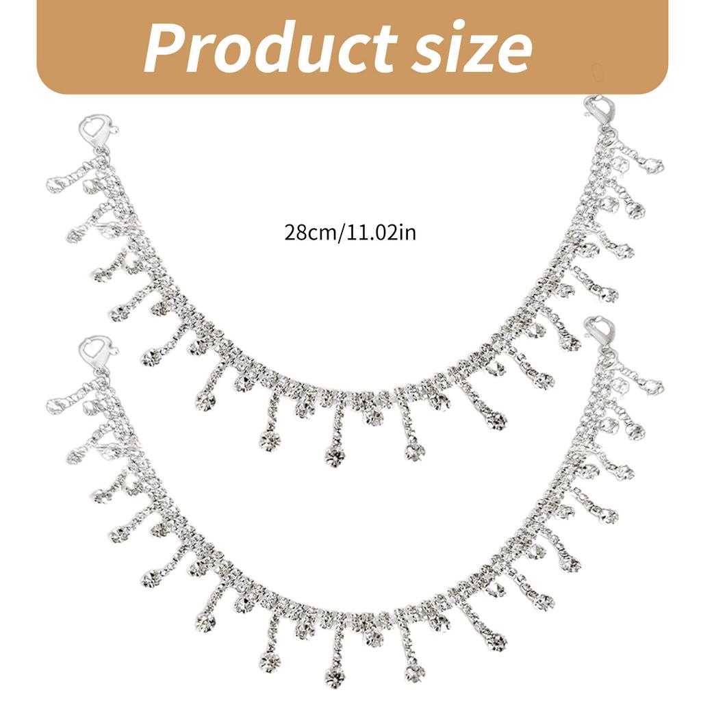 Adjustable Shoe Chain Ornament Unique Bling Metal Shoe Heel Embellishment Versatile Footwear Accessory for Teens Adults