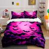 Bat-Themed Decor For Halloween Parties Exquisite Three-Piece Bedding Set Gift For Kids And Adults