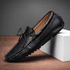 Fashion Men High Quality Leather Loafers Men Slip On Casual Shoes Moccasins Men's Flats Fashion Men Shoes Male Driving Shoes Size 38-48