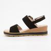Olive Nubuck Wedge Sandals 36/41 Woman CAPRICE