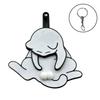 Creative Pull Play Egg Cat Keychain Fidget Toys Cute Funny Rotatable Acrylic Bag Pendant for Women Keyring Purse Bag Accessory