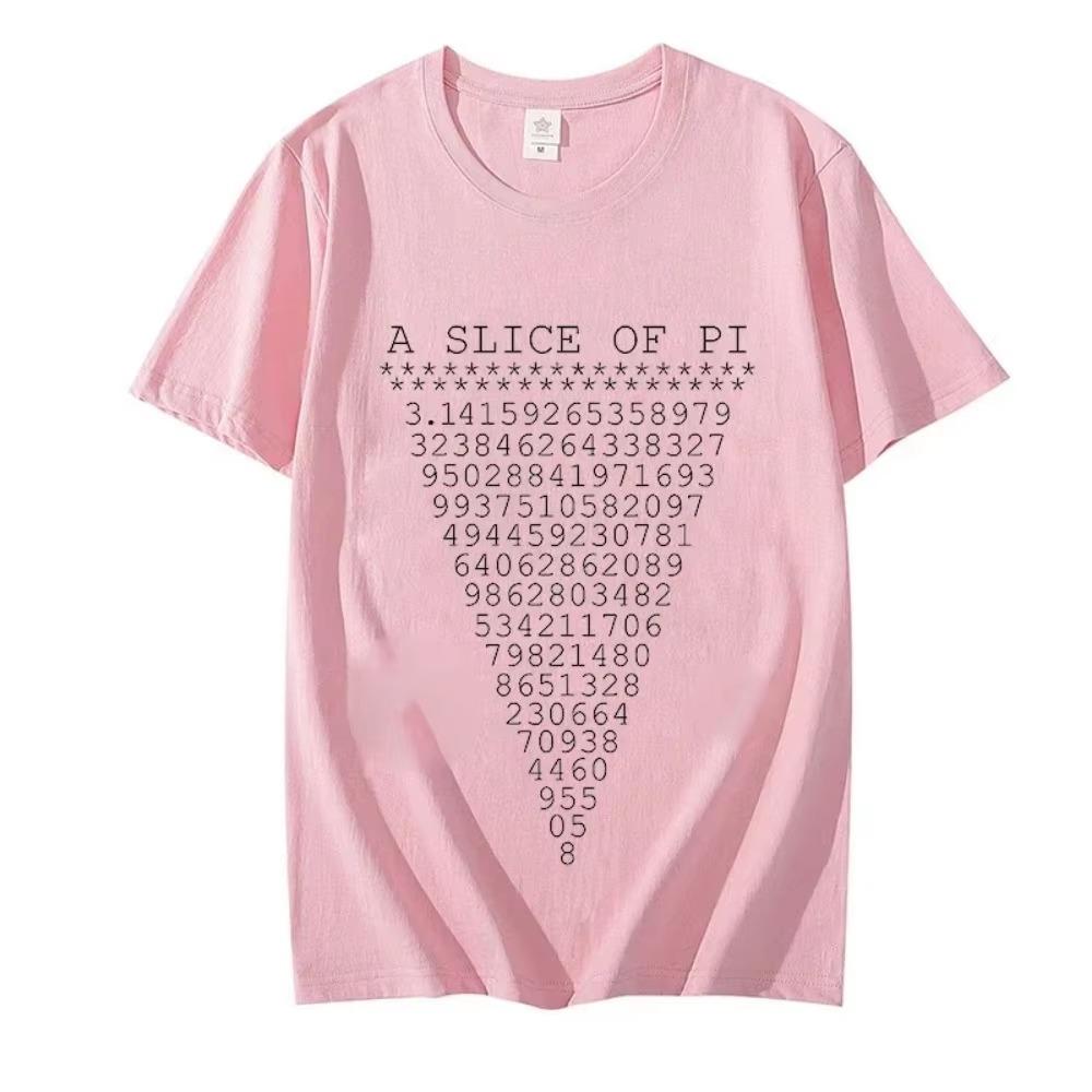 Vintage A Slice of Pi Design T-Shirt Men Math Pi Lovers Tee Short Sleeve Funny T Shirts Women Men Clothing Top Tee Men's Clothes