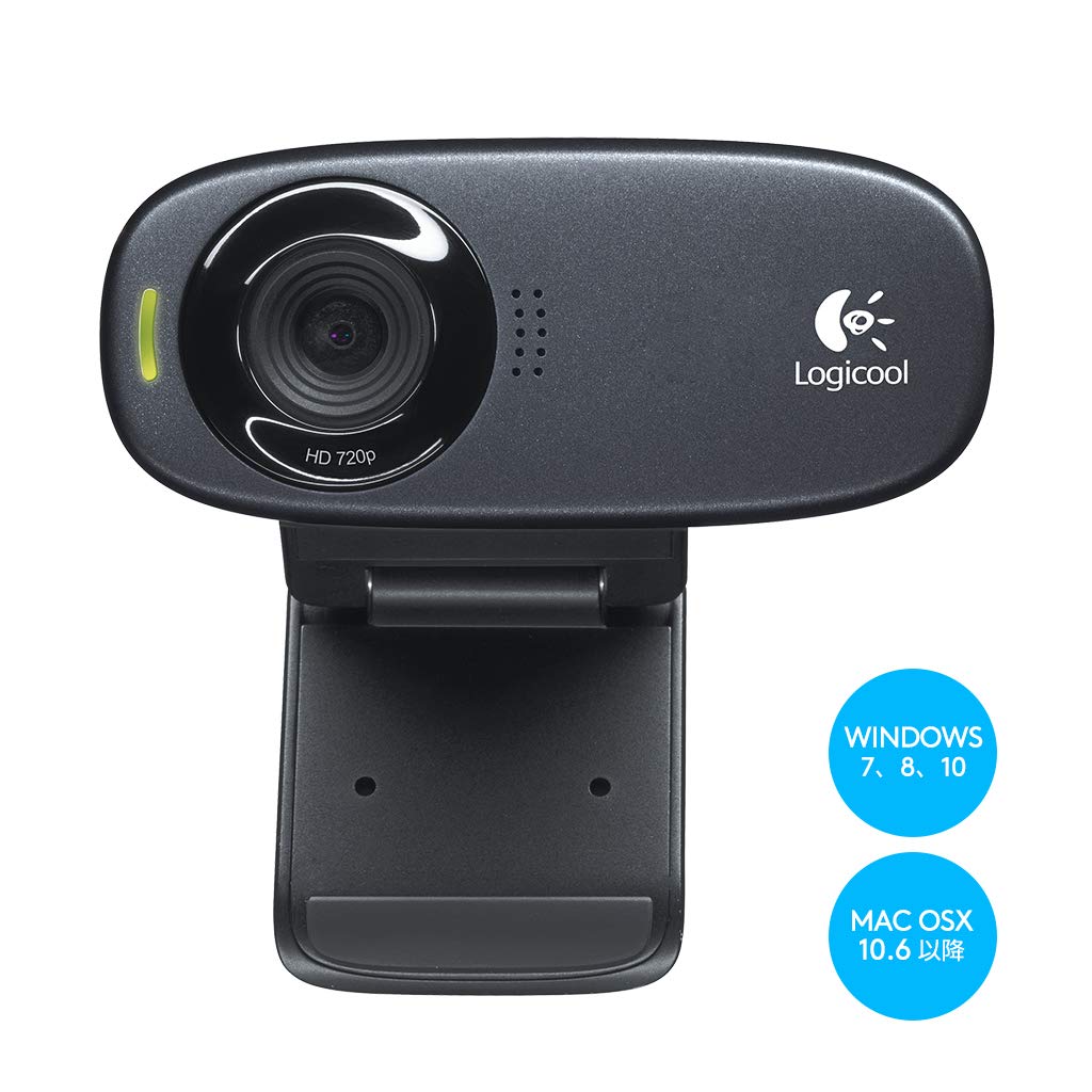 Logitech Webcam C310h Schwarz HD 720P Webcam Streaming mit Headset, Offizielles Japanisches Produkt, 2 Jahre Herstellergarantie