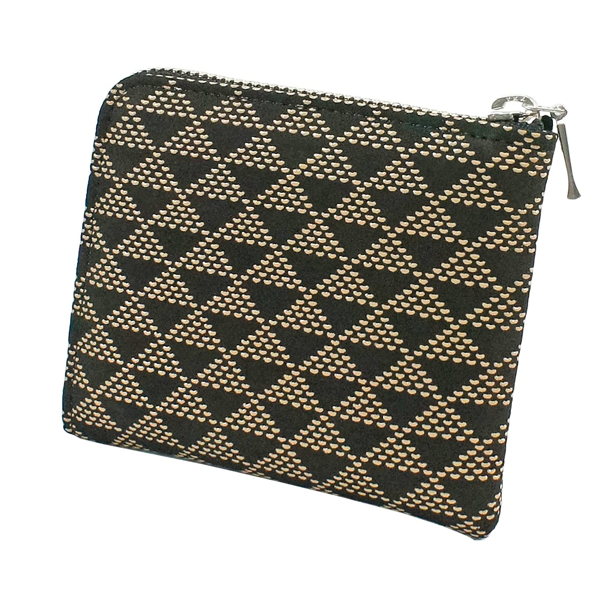 

Indenya Inden Coin Purse F Coin Purse 08 Deerskin Black x White Lacquer Wave Scale Pattern 1008-11-118
