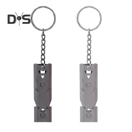 Çift Tüplü Hayatta Kalma Düdüğü 150dB Yüksek Desibel Ağır Hizmet Paslanmaz Çelik Taşınabilir Seyahat Mini Kamp Avcılık Yürüyüş Açık Hava Acil Durum Düdüğü