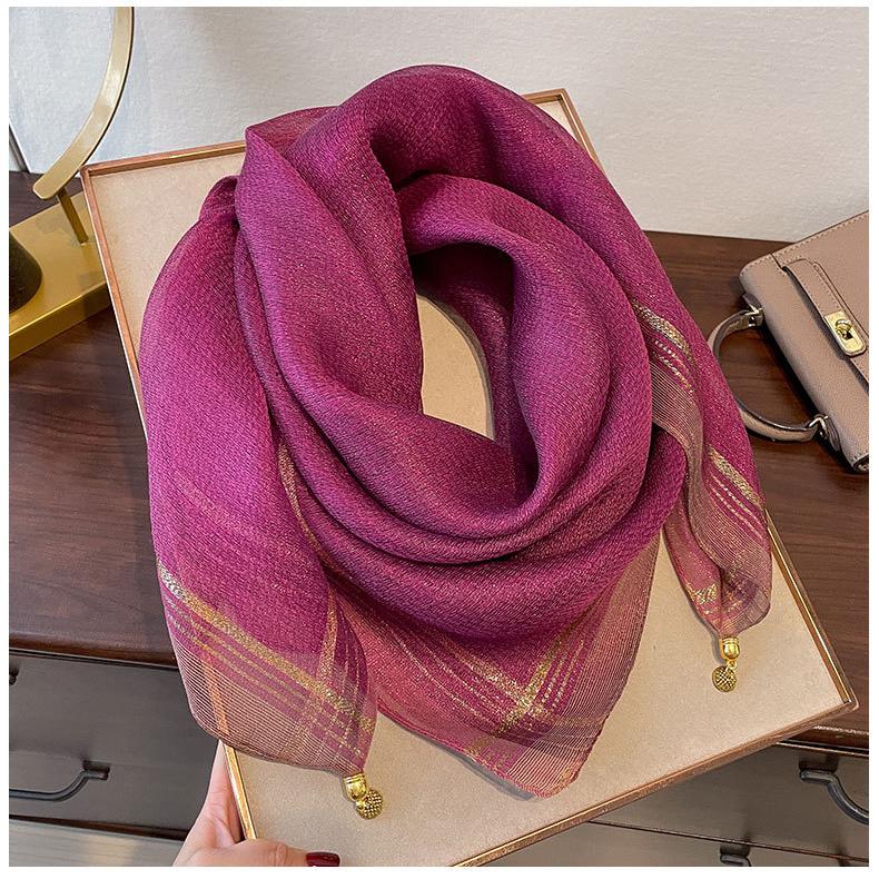 90*90cm Women's Scarf Magnetic Clasps Spring Stylish and Versatile Neck Scarf Warm and Cozy
