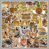 50pcs Leopard Graffiti Cartoon Animal Stickers - Waterproof, Personalized for Computers, Phones, Suitcases