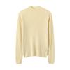 Le Kasha Women's Mock Neck Long Sleeve Wool Sweater - Bark Flower Texture