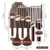 20pcs/set Professional Makeup Brushes Double Ended Foundation Concealers Blush Eye Shadow Brush for Liquid Cream Powder Blending