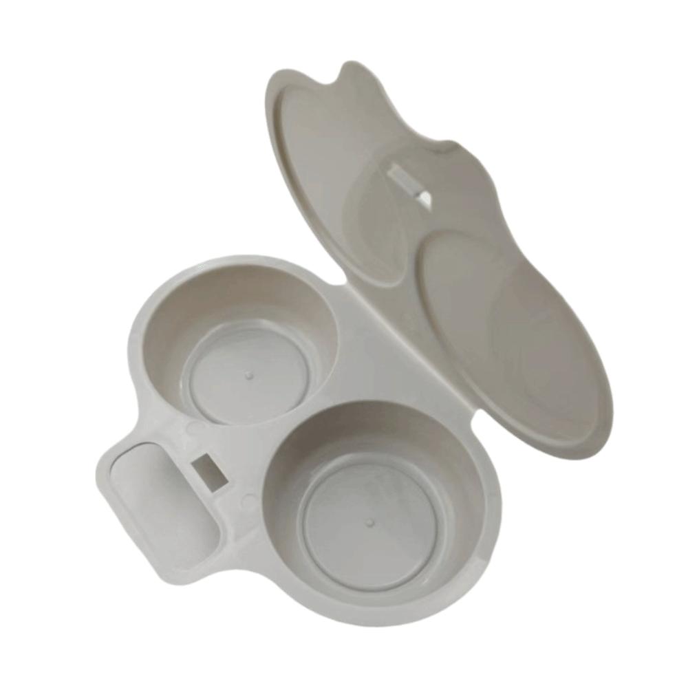 Double Cup Microwave Egg Cooker Non-Stick Steamed Egg Box Modern Egg Steamer  Kitchen Gadgets