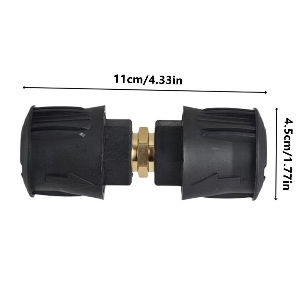 Black High pressure quick connector Plastic Universal High pressure hose adapter Water Pipe Extension Accessories for Karcher