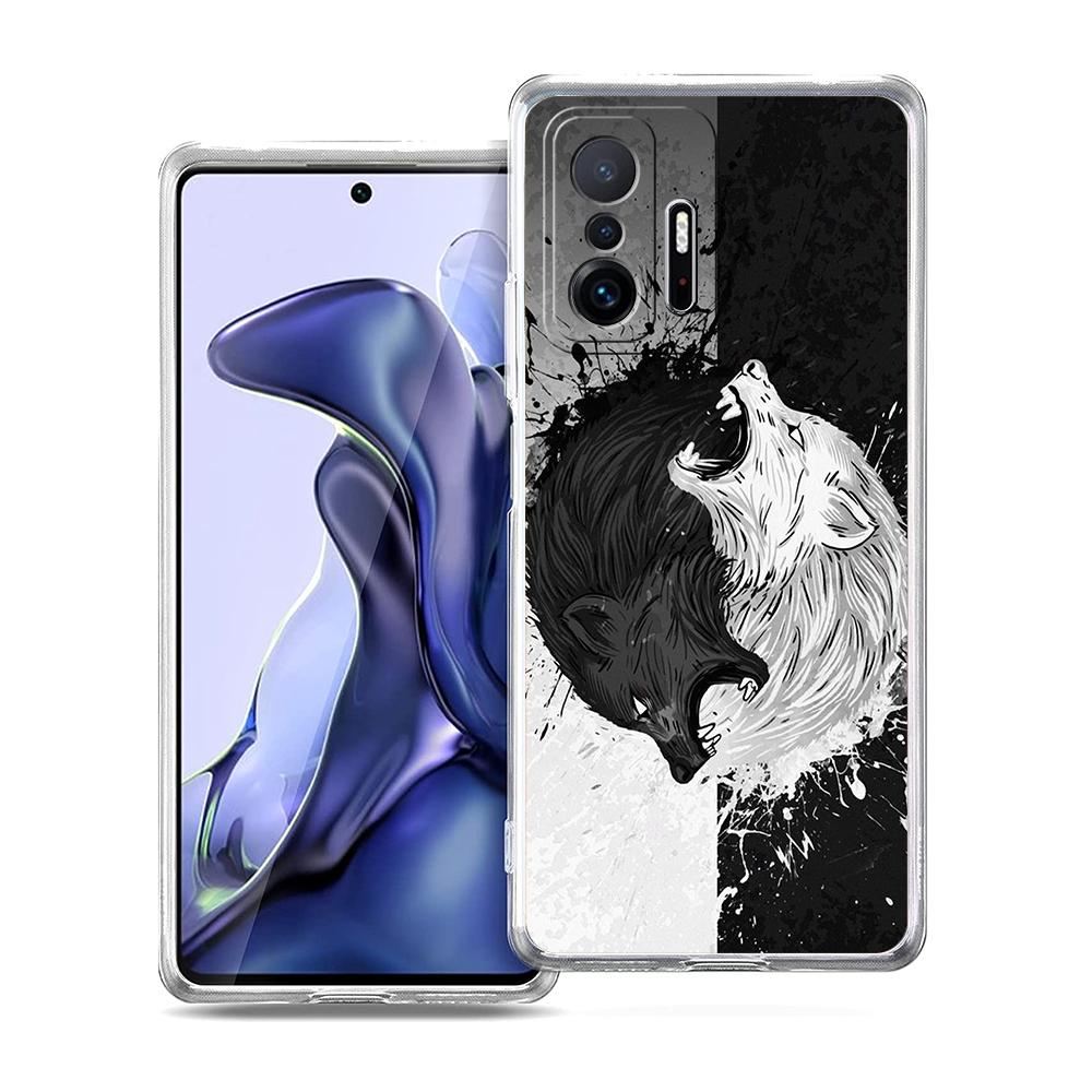 

Moon Roaring Wolf Phone Case for Xiaomi Mi Poco F3 X3 X4 GT NFC M3 M4 11 Ultra 12 11X 11i Pro Lite 5G Soft Transparent Cover Bag for Xiaomi 12 Pro