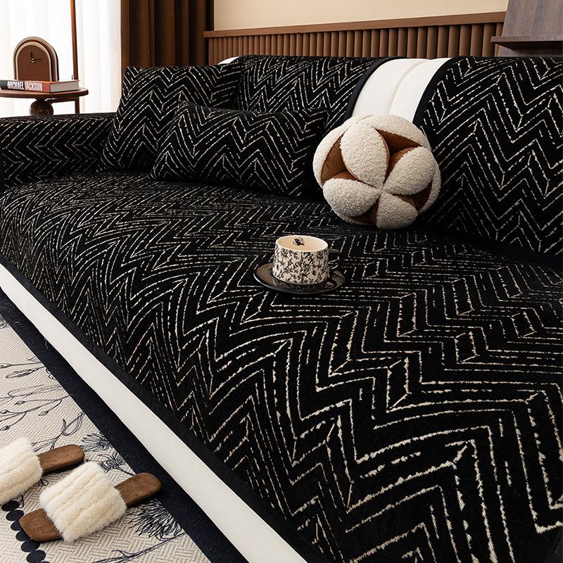 French Retro Sofa Cushion Simple And Advanced Sense New Non-Slip Straight Row Sofa Seat Cushion Sofa Cover Cloth Towel