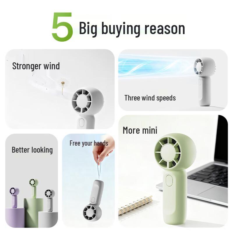 Su Mi Portable USB Rechargeable Handheld Mini Fan
