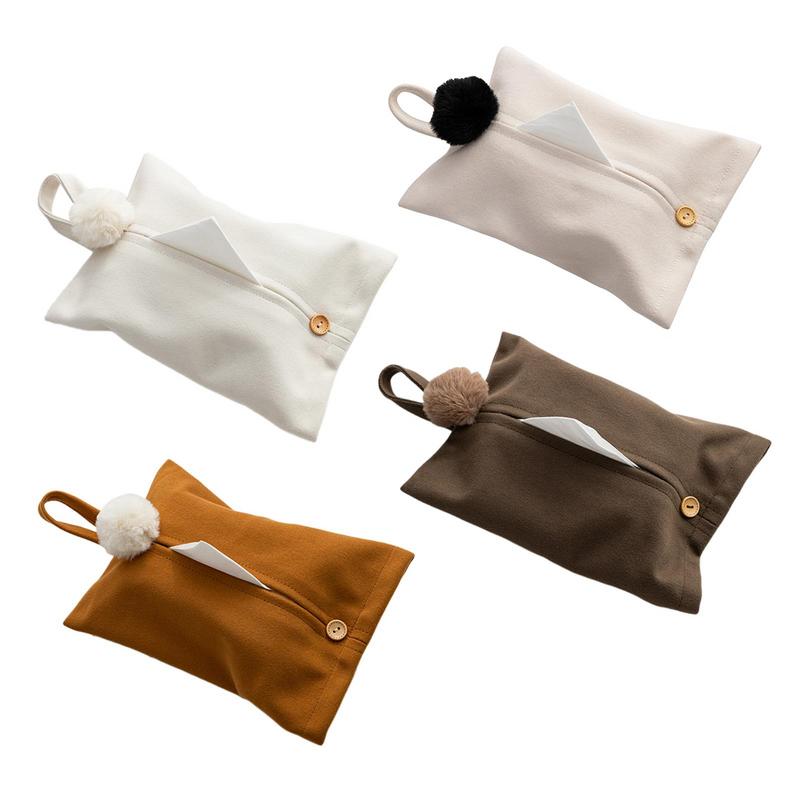 

Tissue Box Cover Facial Tissue Case Tissue Bag With Sling Tissues Box Cloth Square Tissue Box Cover For Bedroom Office Desk
