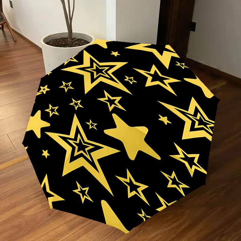 1PC Star Circle Umbrella-8-Rib Reinforced Portable Folding Travel Suitable for All Seasons Outdoor Daily Use-G385