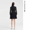 ELLASSAY Women's Autumn Chiffon Dress with Metal Chain