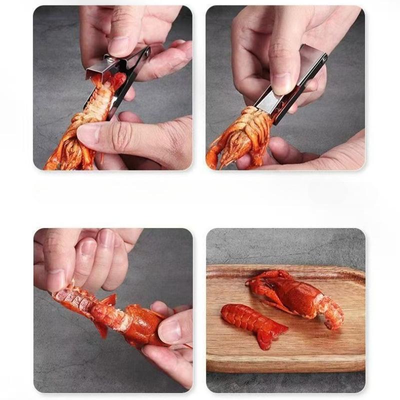 Multifunctional Crayfish Peeler Shrimp Shell Remover, Seafood Shelling Tool, Shrimp Meat Separator & Back Cutting Scissors