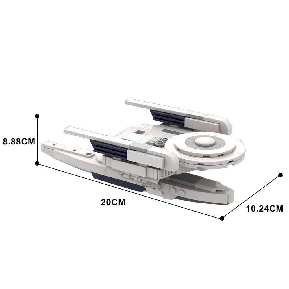 Gobricks Oberth Class Starship Spaceship Buiding Blocks USS Grissom Model USS Pegasus Bricks Toys Birthday Gift for Kids Toys