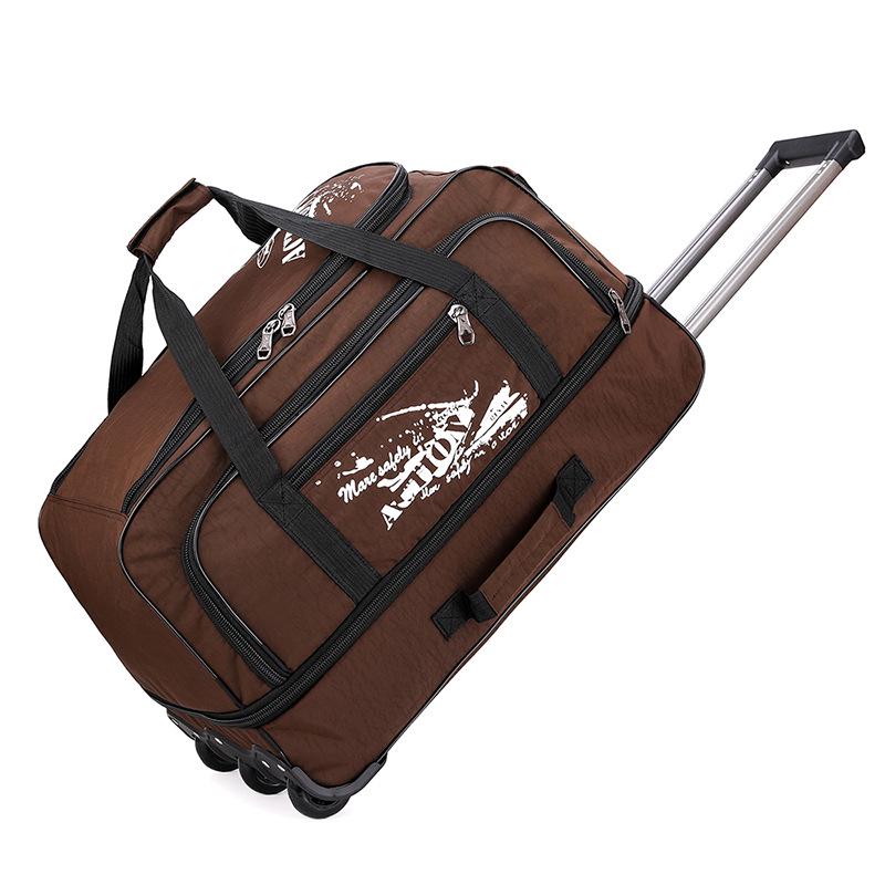 Expandable & Waterproof Oxford Cloth Rolling Duffle Bag - Large Capacity for Men, Women, Students; Foldable & Hand-Carry for Short Trips