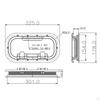 Marine Window Watertight Aluminum Porthole 11.8x6inch Rectangle Versatile with Acrylic Lid for Boat