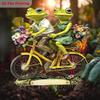 Cycling Couple Frog, 2D Flat Acrylic, Decoration, Suitable for Garden, Potted Plant, Outdoors, Christmas, Halloween