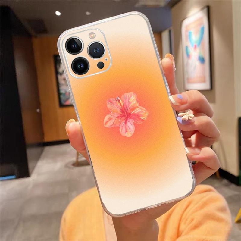 Phone Case For iPhone 17 Pro Max 17 Air 16 15 14 13 Pro Max 15 16 Pro 15Plus Lily Flower Silicone Cover