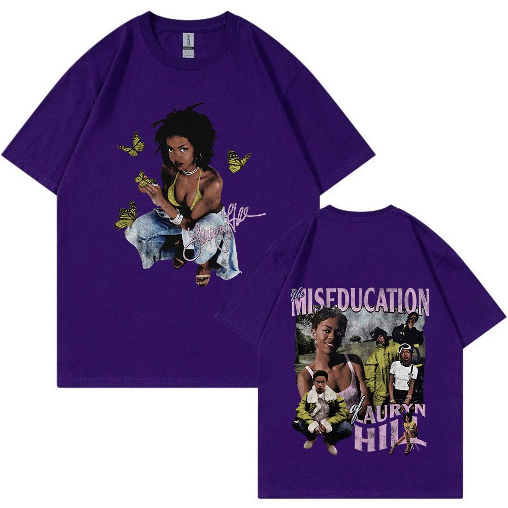 Lauryn Hill Music Album Graphic T-Shirt Men's Women's Vintage Casual Short Sleeve T Shirt Fashion Hip Hop T Shirts Streetwear