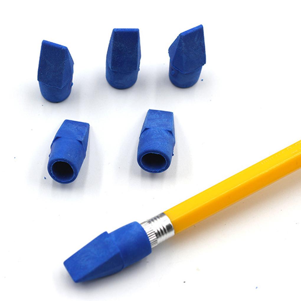 120 Pieces Color Random Universal Torch Head Pencil Erasers Erasing Too Replacement Pen Caps Stationery Accessories