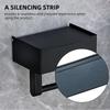 Black Stainless Steel Toilet Paper Holder with Wipes Dispenser ,Mobile Phone Rack for Bathroom with