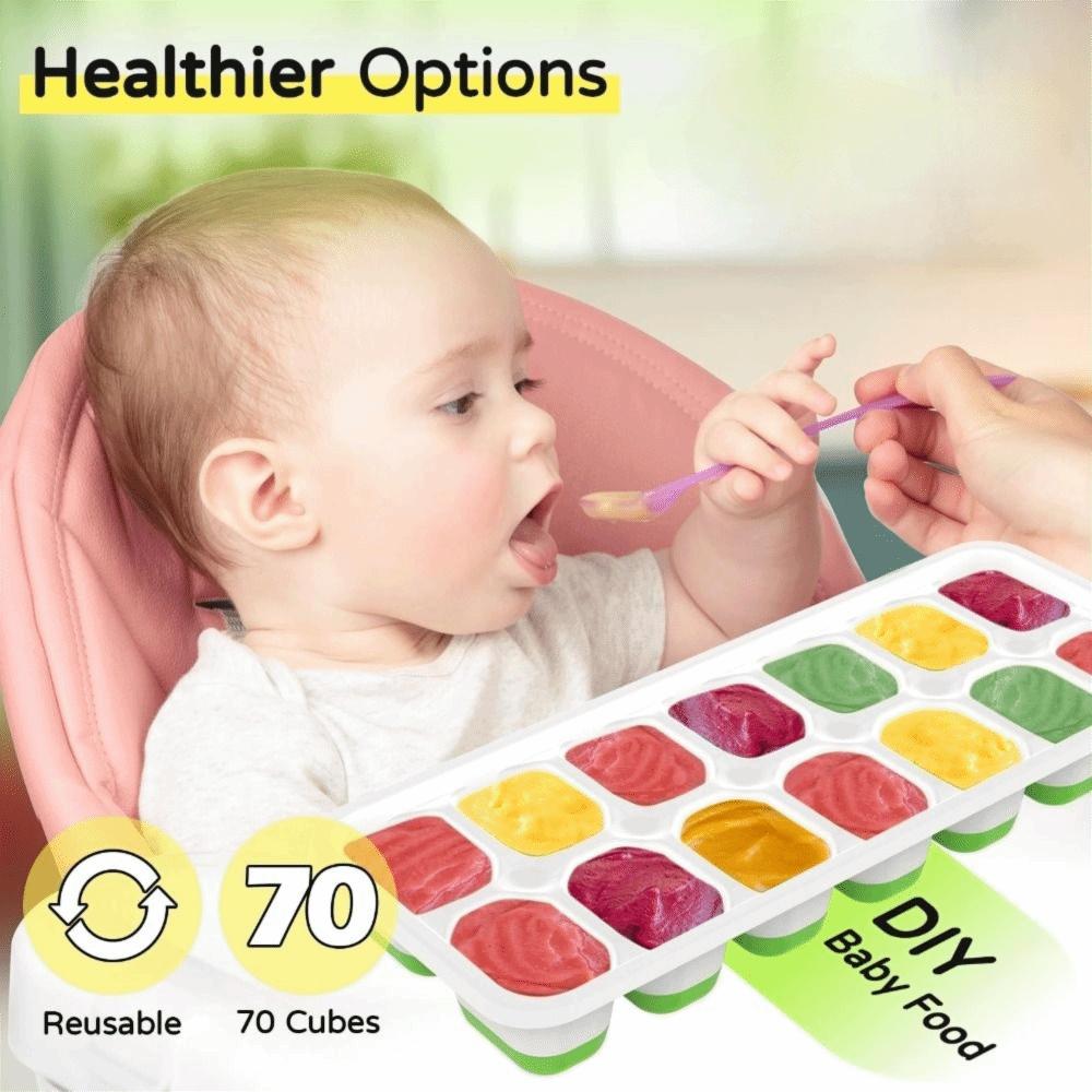 5PCS with Lid Ice Cube Tray Reusable Ice Maker Molds Durable Ice Cube Mold  Coffee