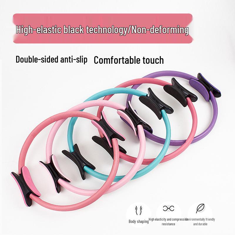 **Pilates Ring Yoga Thigh Toner: Multifunctional Leg & Waist Trimmer with Crescent Handles**