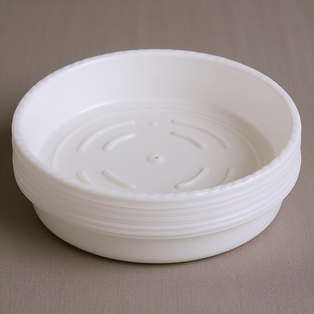 6Pcs Clear Plastic Plant Saucers Indoor Plant Water Catcher Tray Pot Drainage Base Round Tray for Flower Pots Plastic Saucer