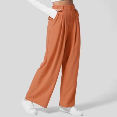 Fashion New Solid Office Loose Casual Trousers Women High Waist Plus Size Wide Leg Pants Women Elegant Simple Straight Female Pants 24718