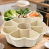 Veggie Tray Divided Serving Tray for Household Thanksgiving Family Gathering Multipurpose Rotating Hot Pot Vegetable Platter
