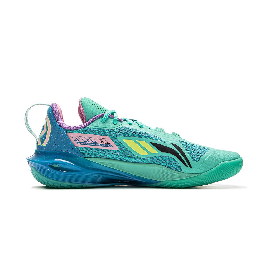 New LiNing Flash Strike 11 Anti Slip Wear Resistant Low Top Basketball Shoes Men's Green ABAV031-4