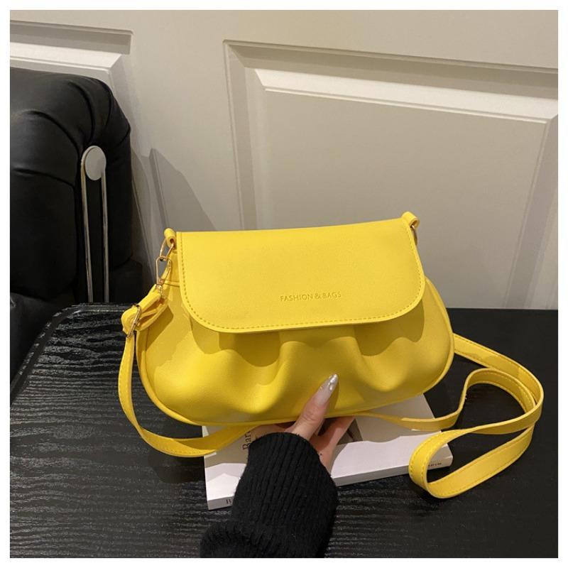 Fashionable Pleated Small Bag - Simple and Stylish Single-shoulder Crossbody Bag for Daily Use  Riding Bag Style Bag