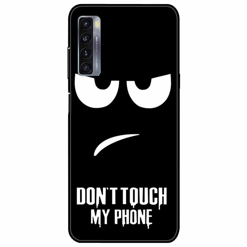 For TCL 20L Plus Case 20L+ Silicone Soft Shockproof TPU Back Cover for TCL 20S 20L Case Black Bumper Painted Funda TCL20S Capa