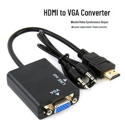 HDMI To VGA Adapter with Audio, 1080P HD Conversion Cable
