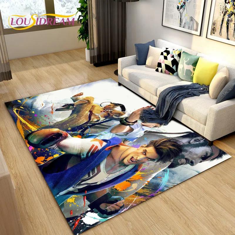 Street Fighter Retro Game Gamer Area Rug,Carpet Rug for Living Room Bedroom Sofa Doormat Decoration, Kid Play Non-slip Floor Mat