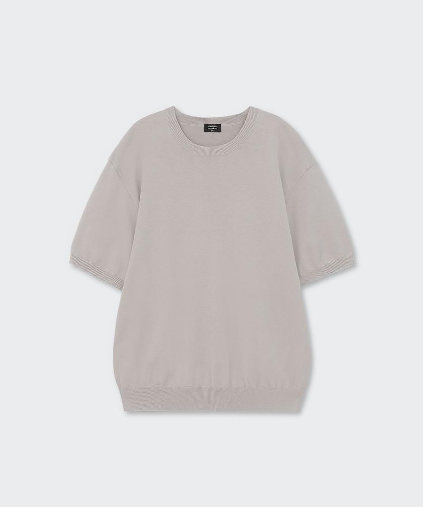 Musinsa Standard Washable Supima Cotton Crew Neck Short Sleeve Knit [Mushroom]