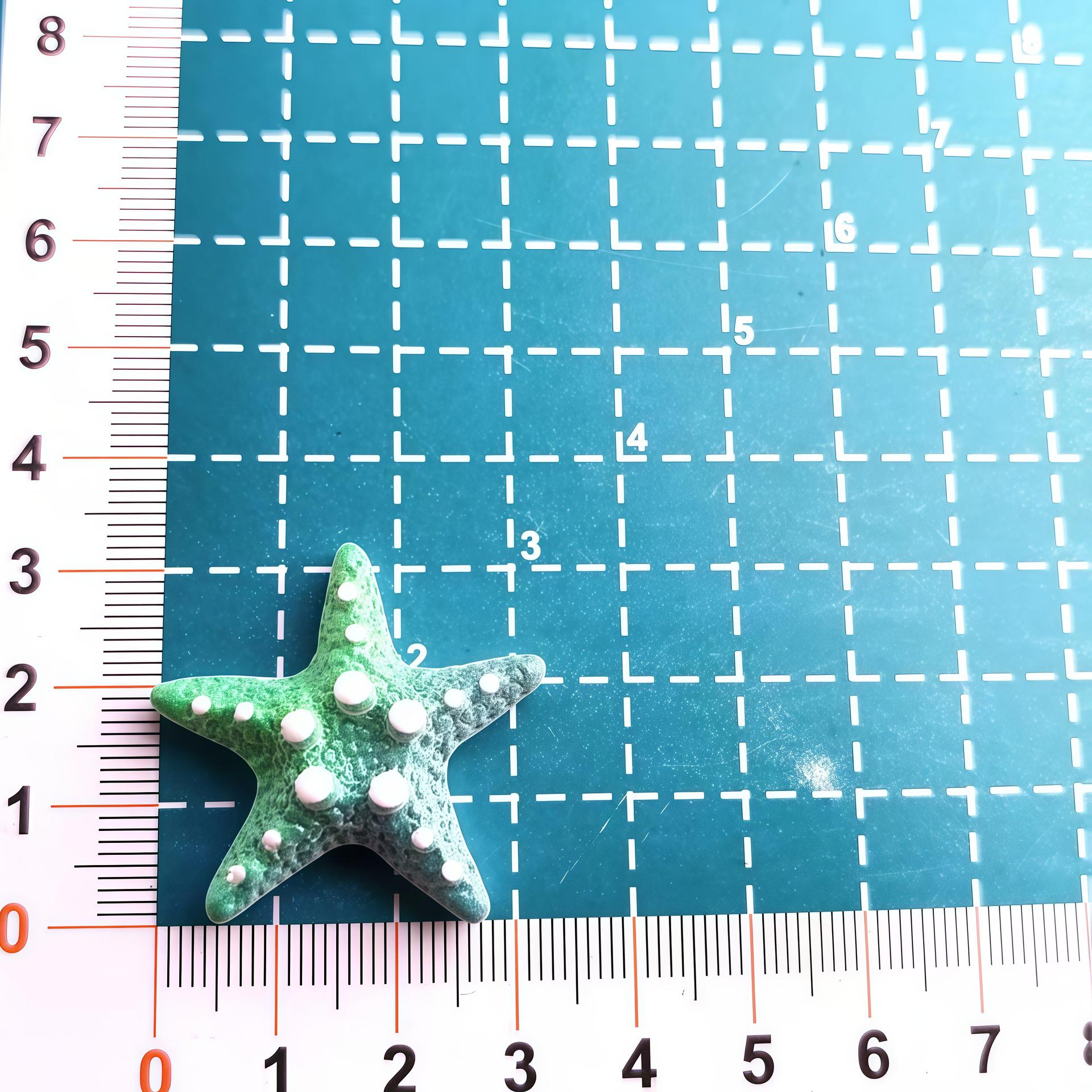 Gradient Rainbow Starfish Resin Phone Case & DIY Jewelry Hair Accessories Small Card