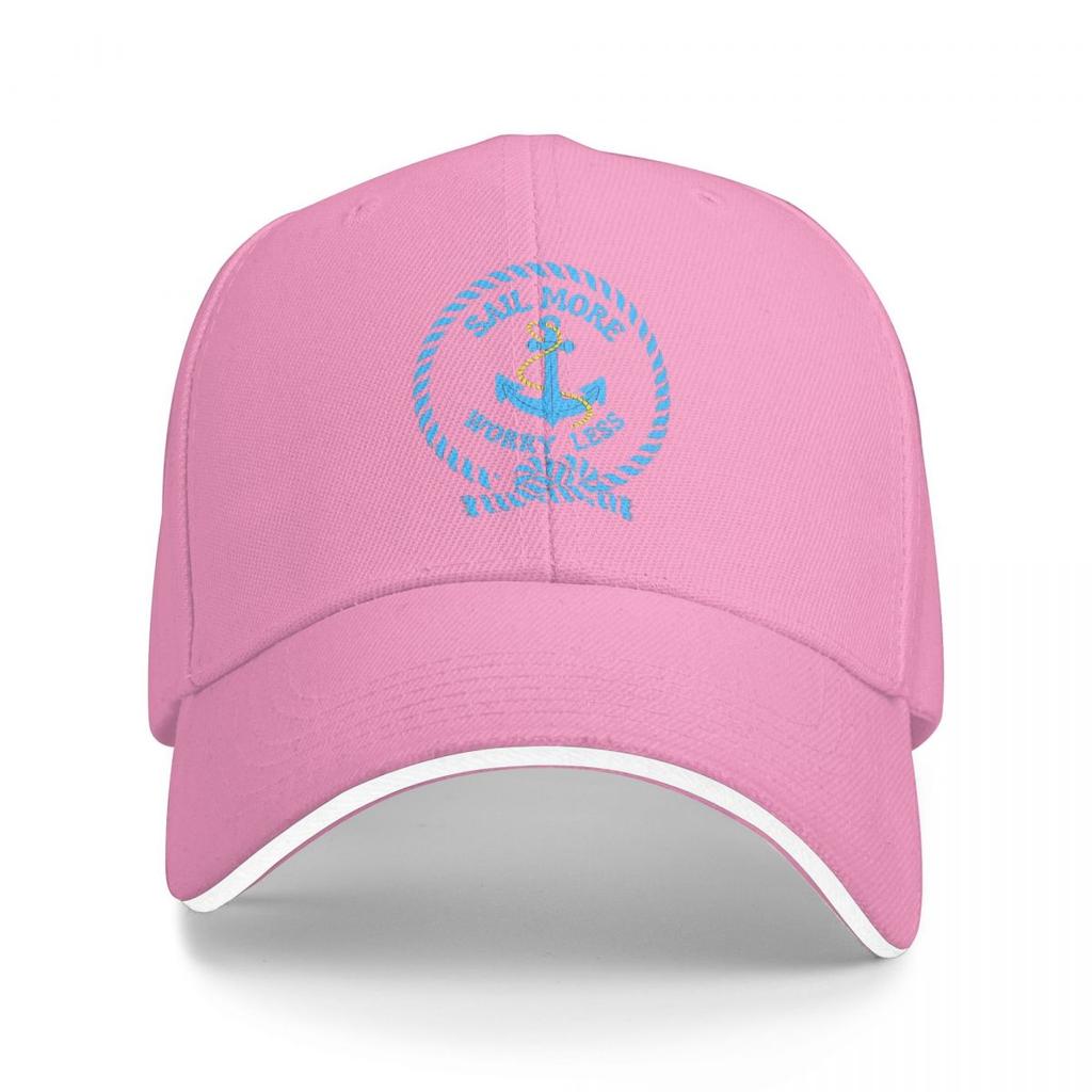 Unisex Baseball Hats Sail More Worry Less Nautical Captain Anchor Streetwear Sports Baseball Caps Hip Hop Cap Casquette Hats