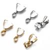 20pcs Stainless Steel Charms Pendant Clip Clasps Pinch Bail Clip for Necklace Pendant Connector DIY Jewelry Making Accessories