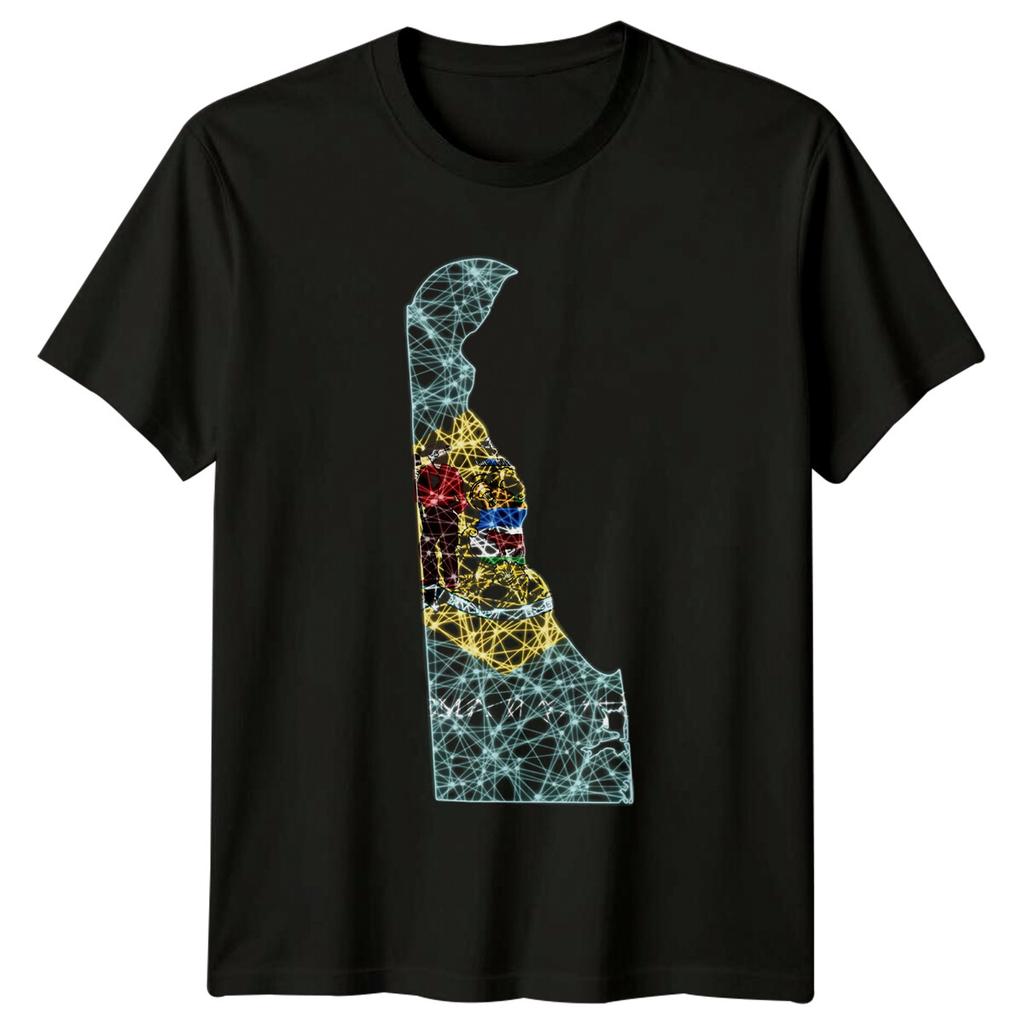 Delaware State Map Flag Unisexs TShirt Unisexs Tee Graphic Unisex Top