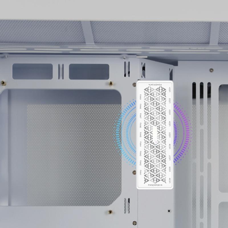 1 To 9 Ports 2 in 1 ARGB + PWM Fan HUB 5V 3Pin ARGB Chassis Fan Controller Expansion Adapter