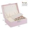Double-Layer Lockable Jewelry and Ornaments Storage Box with Large Capacity