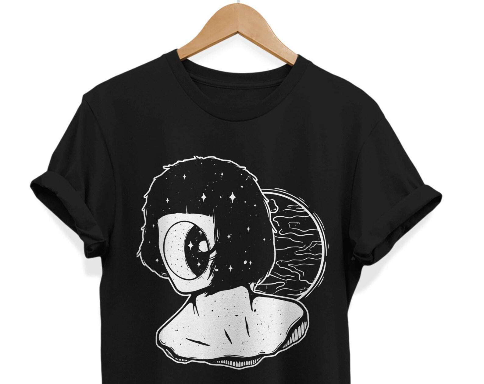 Galaxy Girl Graphic Tee: Alternative E-girl E-boy Clothing L